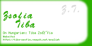 zsofia tiba business card